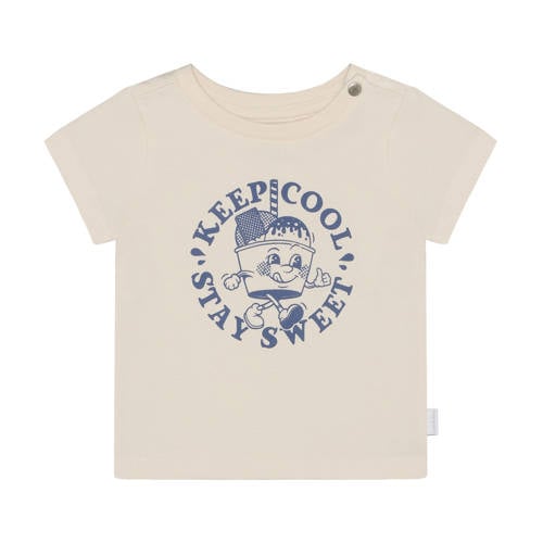 Noppies baby T-shirt wit Jongens Stretchkatoen Ronde hals Printopdruk - maat 74 afbeelding