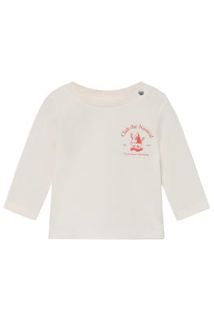 longsleeve met backprint wit
