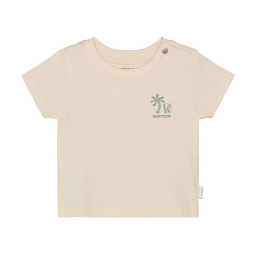 Noppies baby T-shirt beige Jongens Stretchkatoen Ronde hals Printopdruk - maat 74 afbeelding