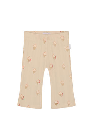 flared regular waist legging beige