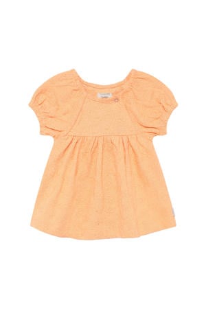korte jurk broderie oranje