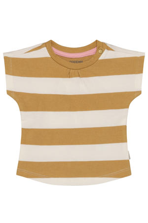 gestreepte T-shirt lichtbruin
