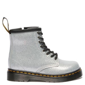 1460 leren veterboots glitter zilver