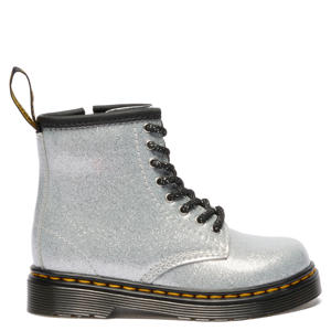 1460 leren veterboots glitter zilver