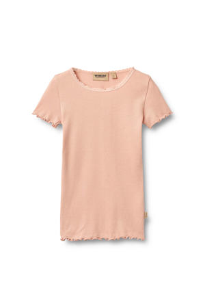 T-shirt oranje rib gebreid