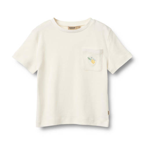 Wheat T-shirt ecru Meisjes Katoen Ronde hals Effen - maat 116 afbeelding