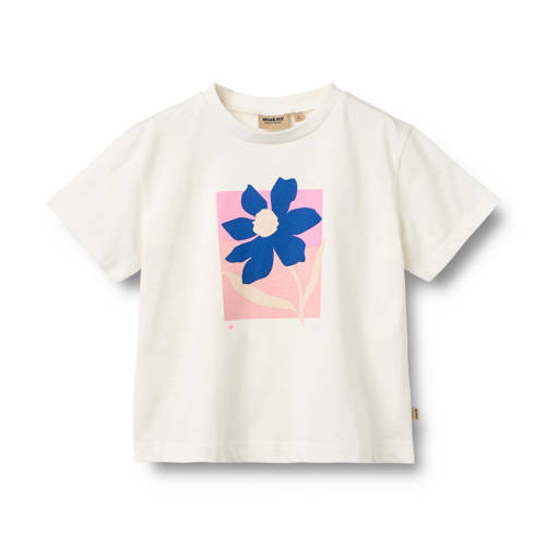 Wheat T-shirt wit Meisjes Katoen Ronde hals Printopdruk - maat 104 afbeelding