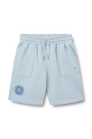 regular waist sweatshort lichtblauw
