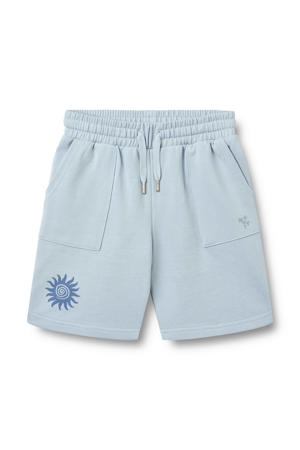 regular waist sweatshort lichtblauw