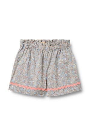 regular waist gebloemde casual short beige