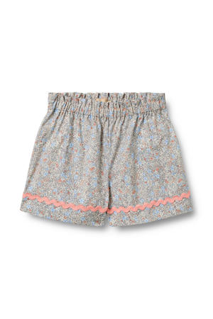 regular waist gebloemde casual short beige
