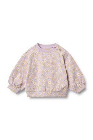gebloemde sweater lila