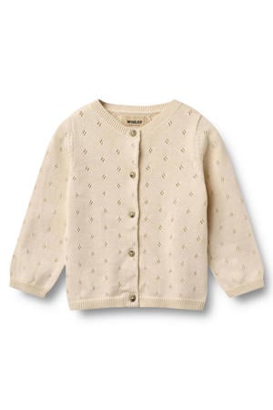 vest fijn gebreid lichtbeige