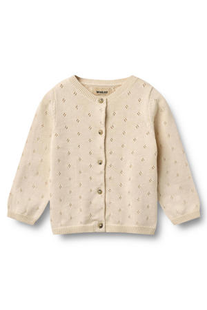 vest fijn gebreid lichtbeige