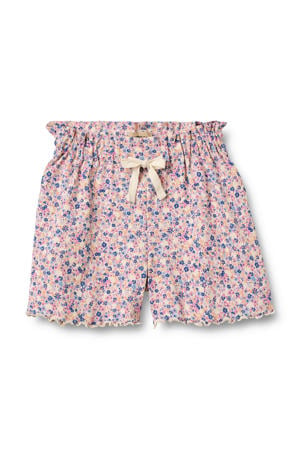 gebloemde casual short roze