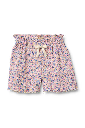 gebloemde casual short roze