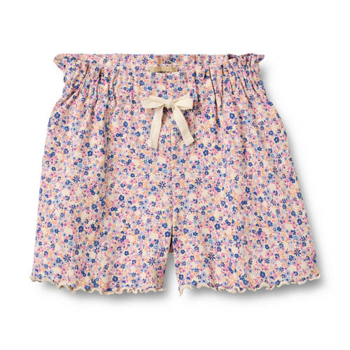 Wheat gebloemde casual short roze Korte broek Meisjes Stretchkatoen All over print - maat 140 afbeelding