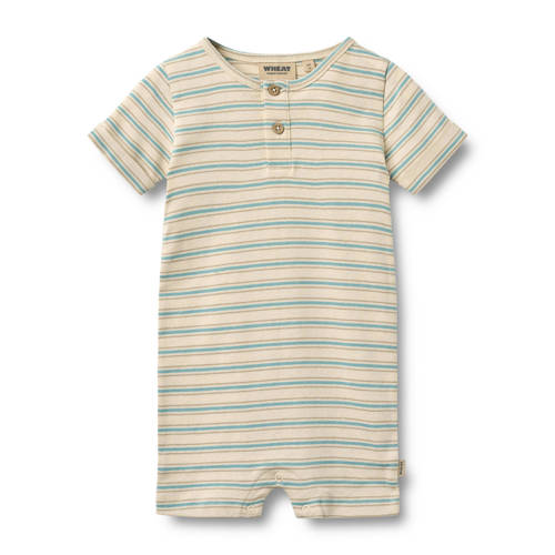 Wheat gestreept boxpak beige/blauw Jongens Katoen Ronde hals Streep - maat 62 afbeelding