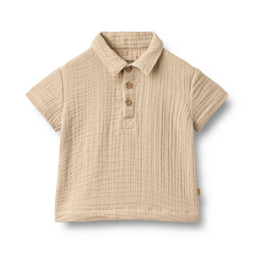 Wheat polo beige Jongens Mousseline Polokraag Effen - maat 62 afbeelding