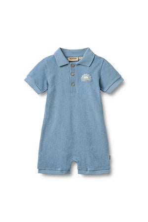 badstof jumpsuit blauw