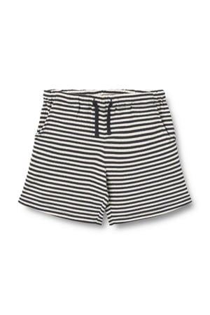 regular waist gestreepte casual short donkerblauw