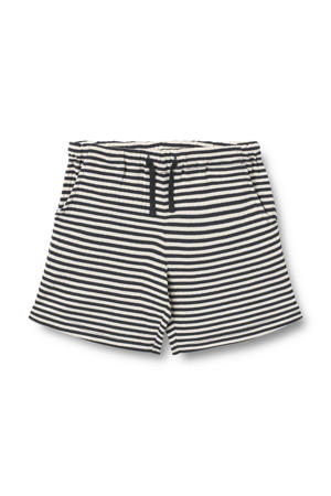 regular waist gestreepte casual short donkerblauw