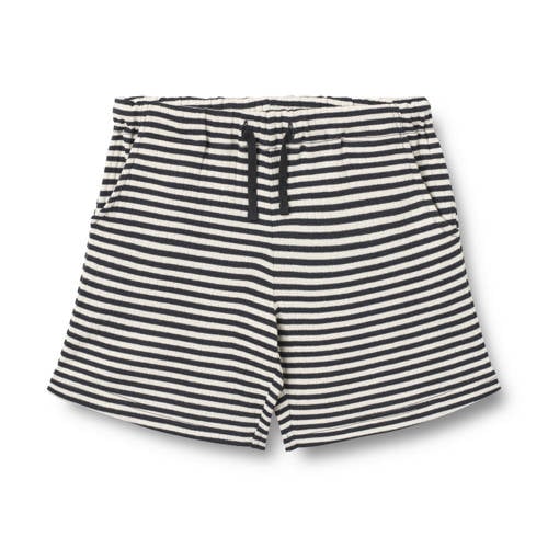 Wheat regular waist gestreepte casual short donkerblauw Korte broek Jongens Katoen - maat 98 afbeelding
