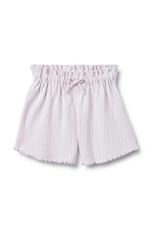 regular waist casual short lila met textuur