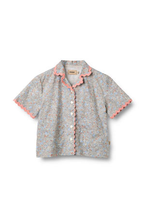 gebloemde blouse beige