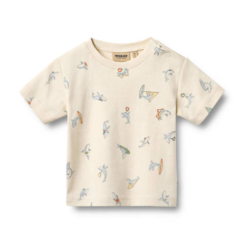 Wheat T-shirt ecru Jongens Katoen Ronde hals All over print - maat 74 afbeelding