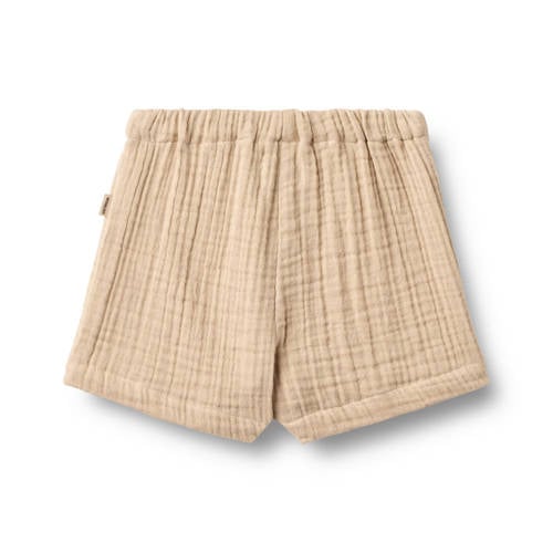Wheat regular waist casual short beige met textuur Korte broek Jongens Mousseline - maat 74 afbeelding