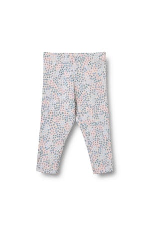 gebloemde legging lichtblauw