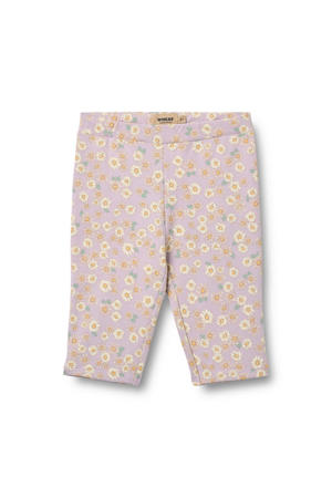 gebloemde casual broek lila