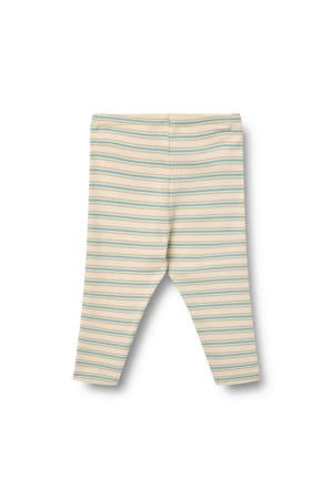 gestreepte legging beige/blauw