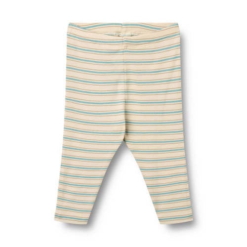 Wheat gestreepte legging beige/blauw Broek Jongens Katoen Streep - maat 74 afbeelding