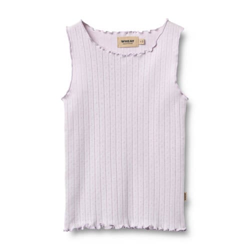 Wheat singlet lila Paars Meisjes Katoen Ronde hals Effen - maat 92 afbeelding