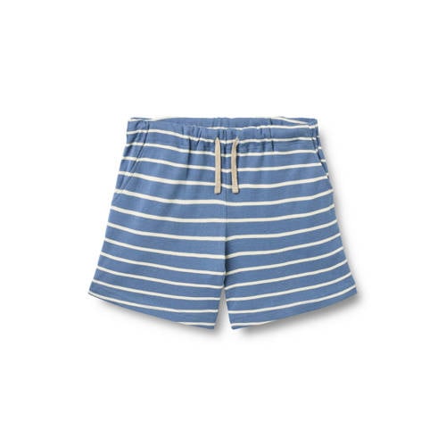 Wheat regular waist gestreepte sweatshort blauw Korte broek Meisjes Katoen - maat 128 afbeelding