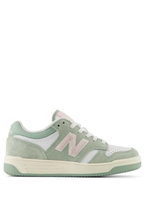 480 suède sneakers mintgroen/wit