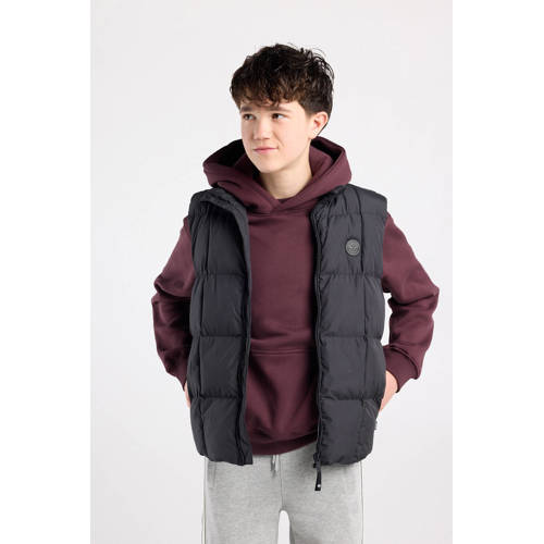 America Today bodywarmer zwart Jongens Polyester Opstaande kraag Effen - maat 146/152 afbeelding