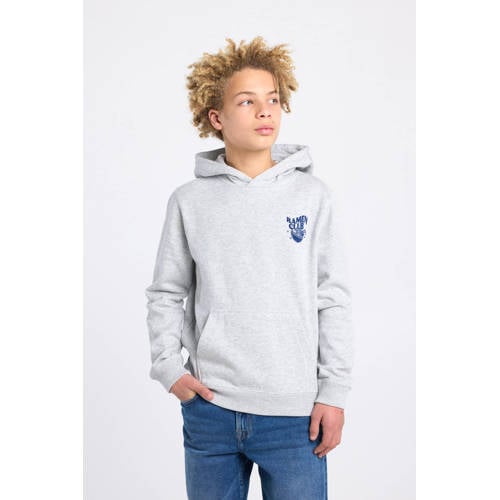 America Today hoodie met backprint lichtgrijs Sweater Backprint - maat 122/128 afbeelding