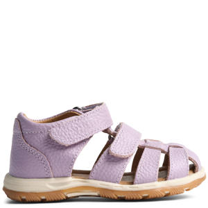 leren sandalen lila