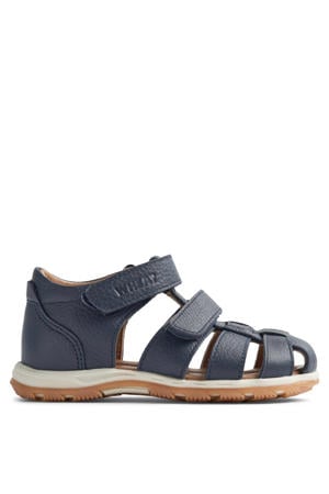 leren sandalen donkerblauw