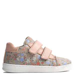 suède sneakers lichtroze/blauw