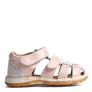 leren sandalen lichtroze