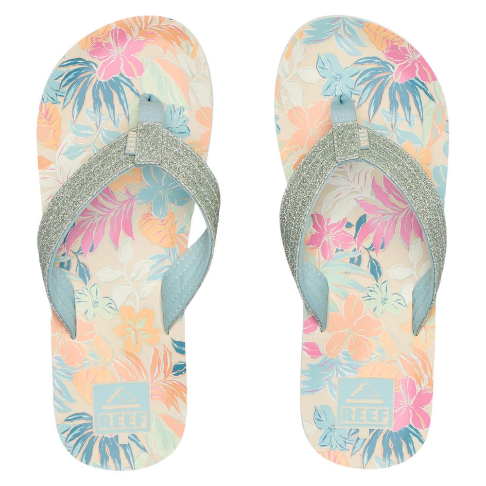 Multikleurige meisjes Reef Kids Ahi teenslippers van 97% rubber plastic/3% textiel