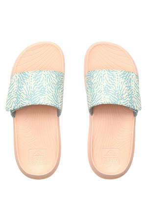 badslippers blauw/koraal