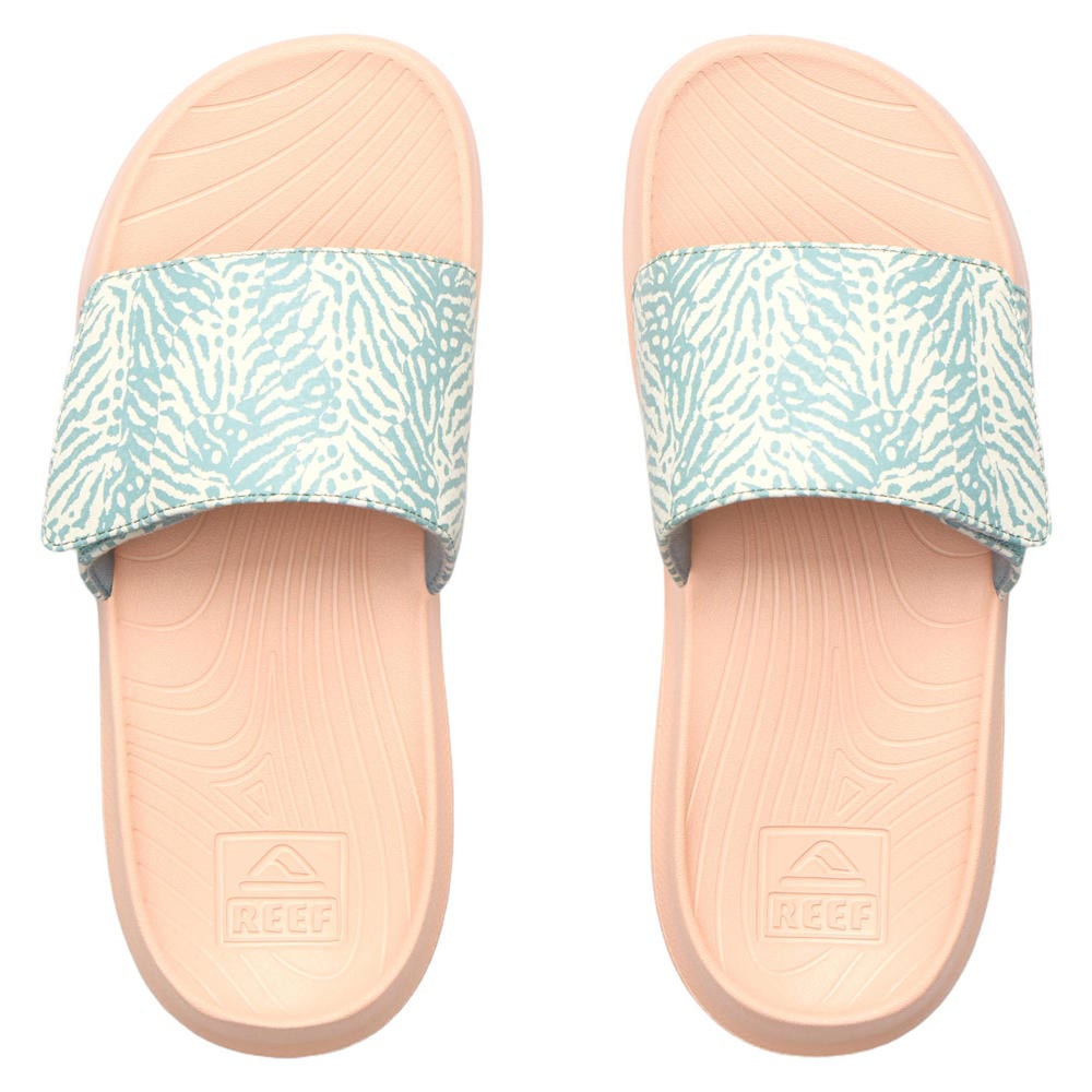 Blauwe meisjes Reef badslippers koraal van 100% rubber plastic
