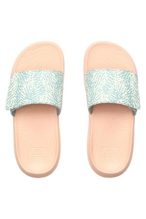 badslippers blauw/koraal