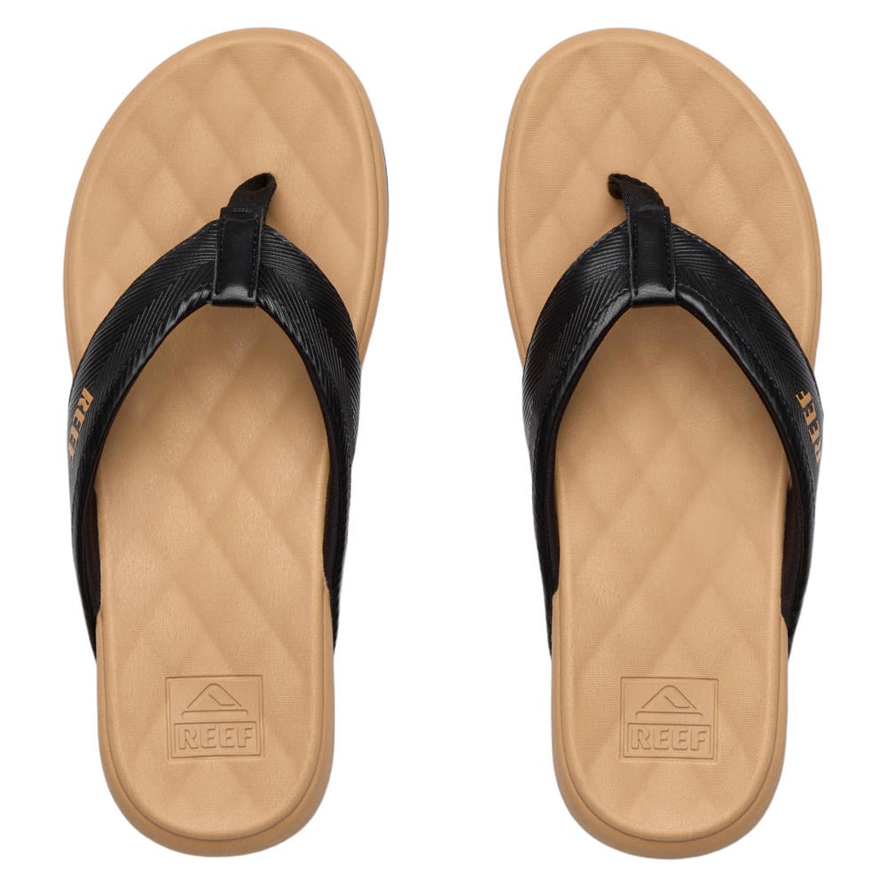 Zwarte meisjes Reef teenslippers van 99% rubber plastic/1% textiel