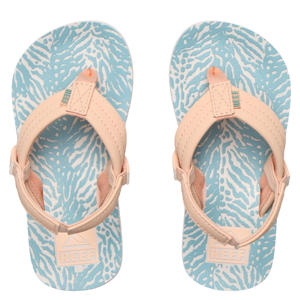 teenslippers blauw/koraal